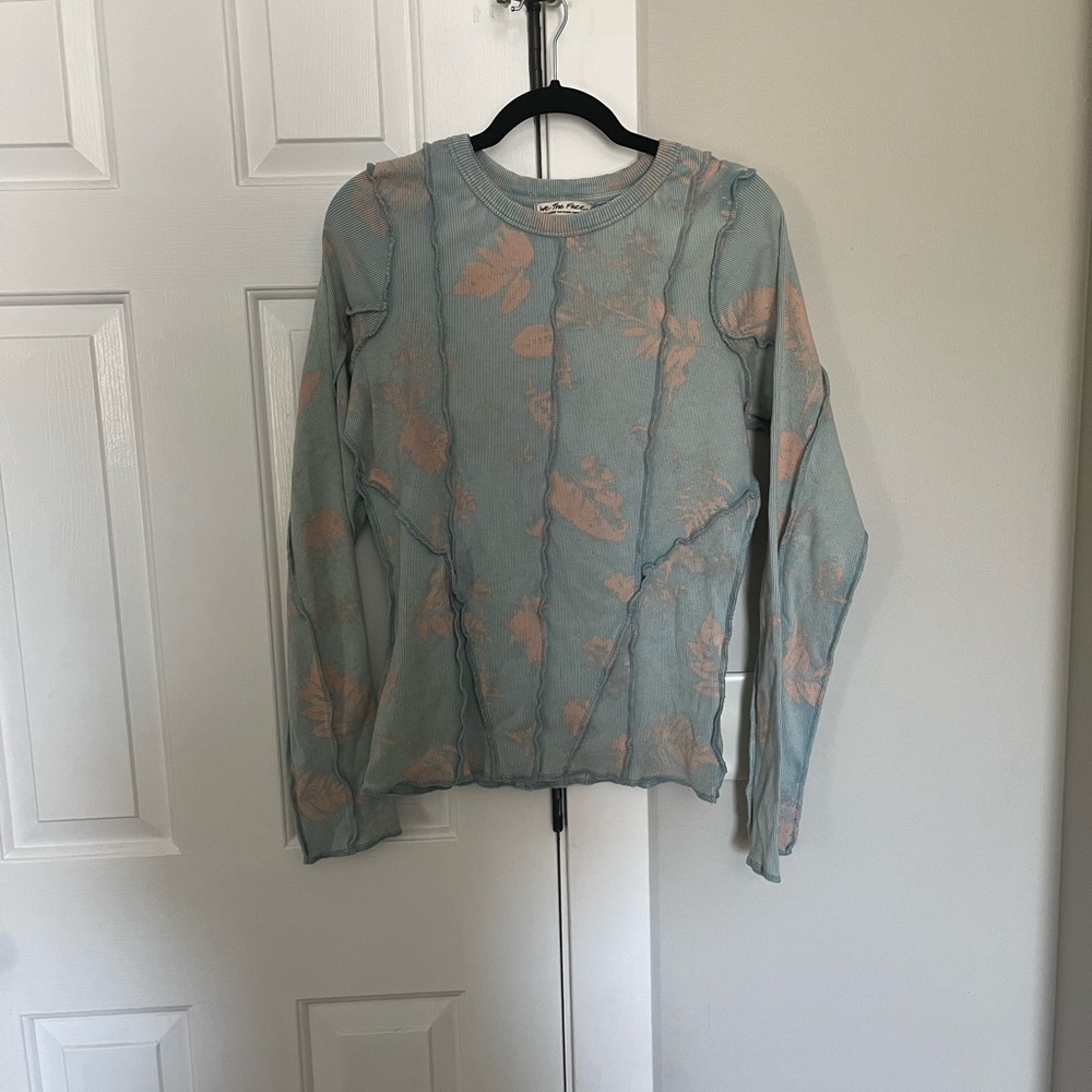 Free people Floral Long Sleeve thermal Top